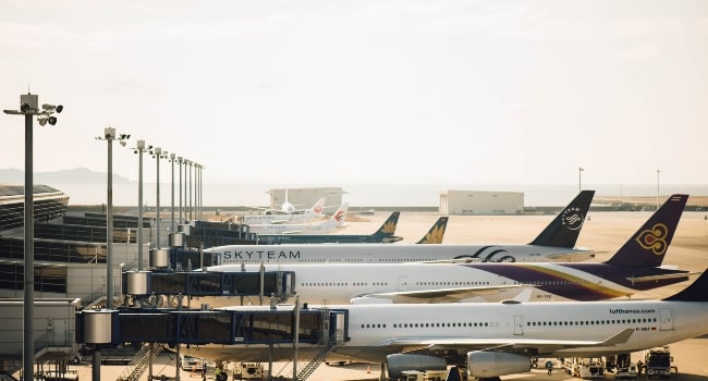 Airport with planes