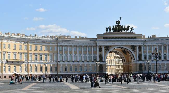 tourists in winter palace