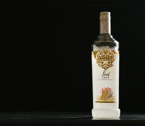 A bottle of Smirnoff vodka