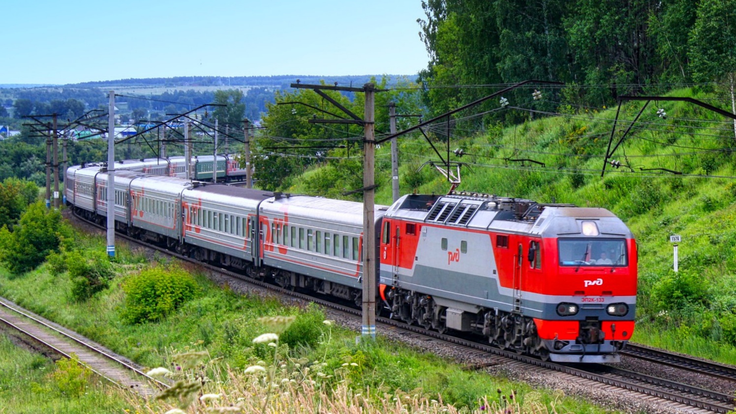 Regular Russian RZHD Train